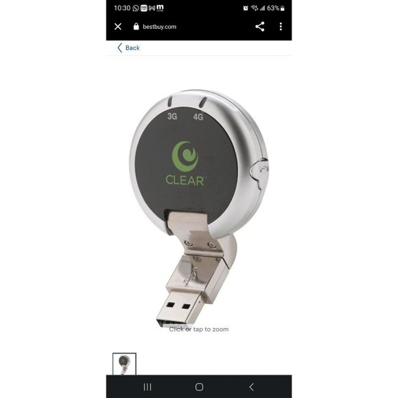 Sierra Wireless Clear 4G+ Mobile USB Modem & Clear PXU1900 Silver/Black 4G Mobil - Picture 4 of 6